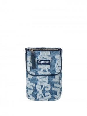 Carteras Supreme Jacquard Denim Neck Pouch Mujer Azules Colombia | I5N-56058