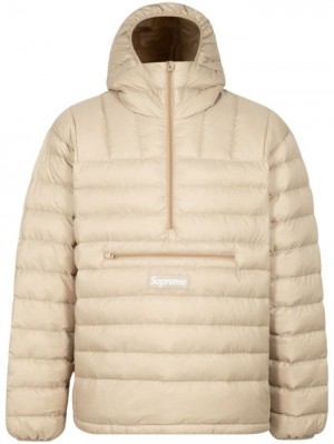 Chaquetas De Plumas Supreme Micro Down Half-zip Encapuchado Jacket Mujer Neutrals Colombia | L9P-63079