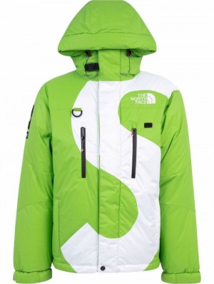 Chaquetas De Plumas Supreme X The North Face 's' Logo Himalayan Down Parka Hombre Verde Colombia | C4Z-12560