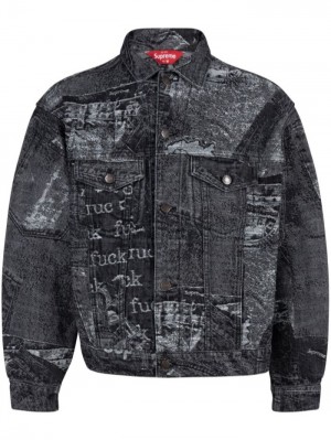 Chaquetas Supreme Archive Denim Trucker Hombre Negras Colombia | A5X-88856