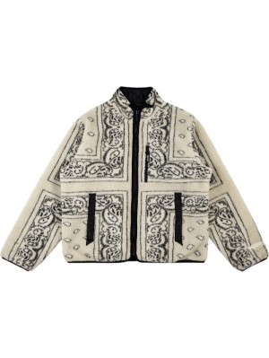 Chaquetas Supreme Reversible Bandana-print Fleece Hombre Neutrals Colombia | Q5L-78967