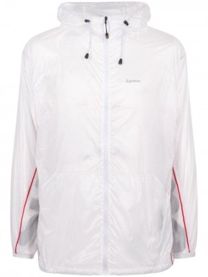 Chaquetas Supreme Ripstop Encapuchado Windbreaker Mujer Blancas Colombia | I4J-23887