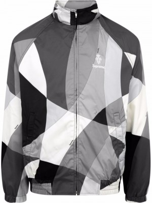 Chaquetas Supreme X Emilio Pucci Geometric-print Deporte Mujer Negras Colombia | L4E-44960