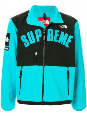 Chaquetas Supreme X The North Face Arc Logo Denali Fleece Hombre Azules Colombia | R1D-79492