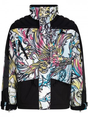 Chaquetas Supreme X The North Face Steep Tech "Multicolor Dragon" Apogee Hombre Negras Colombia | B2R-56083