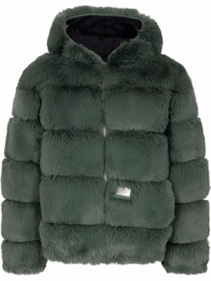 Chaquetas Supreme X Wtaps Faux-fur Encapuchado Hombre Verde Colombia | K3W-69310