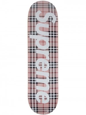 Equipo Supreme X Burberry Skateboard Deck Hombre Rosas Colombia | H5X-52866