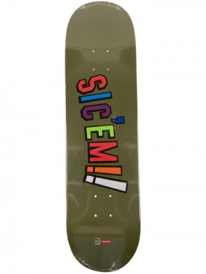 Equipo Supreme X Wtaps Sic'em! Skateboard Deck Hombre Verde Colombia | S9Y-63447