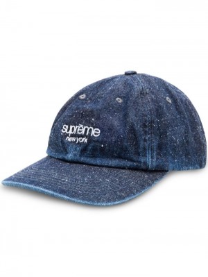 Gorras Supreme Classic Logo Denim Hombre Azules Colombia | L0J-75399