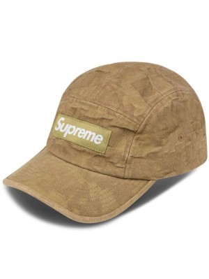 Gorras Supreme Jacquard Denim Camp Hombre Verde Colombia | J1A-22156