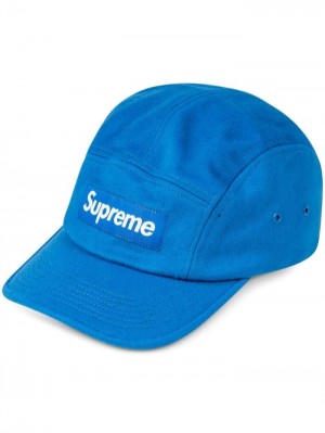 Gorras Supreme Lana Box Logo Camp Hombre Azules Colombia | U2D-21210