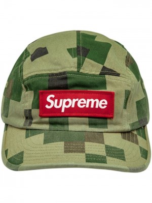 Gorras Supreme Military Camp Logo-patch Hombre Verde Colombia | N4V-35766