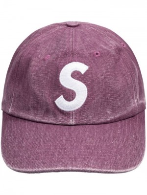 Gorras Supreme Pigment Logo-embroidered 6-panel Hombre Moradas Colombia | H5I-01938