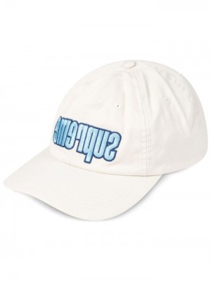 Gorras Supreme Reverse Logo 6-panel Hombre Blancas Colombia | Y9F-03333