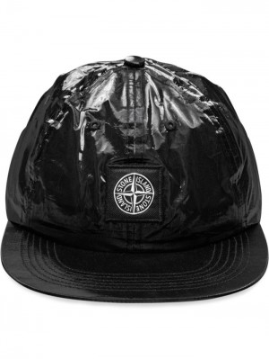 Gorras Supreme X Stone Island New Silk Light 6-panel Hombre Negras Colombia | N9D-84107