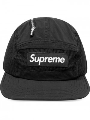 Gorras Supreme Zip Mesh Camp Hombre Negras Colombia | I0Z-23127