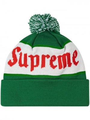 Gorro Supreme Alpine Pompom Mujer Verde Colombia | X7T-93971