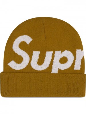 Gorro Supreme Big Logo Mujer Amarillo Colombia | E9Q-52058