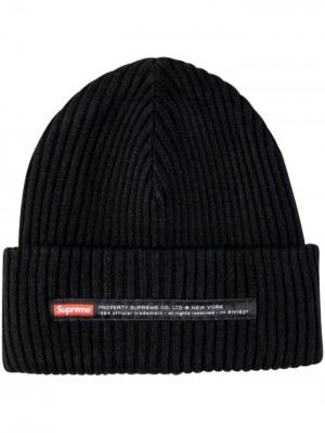 Gorro Supreme Property Label Mujer Negras Colombia | G4C-05499