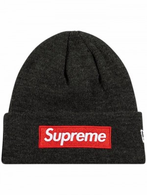 Gorro Supreme X New Era Box Logo De Punto Hombre Gris Colombia | X3K-07026