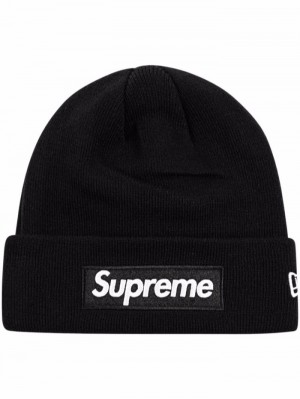 Gorro Supreme X New Era Box Logo De Punto Hombre Negras Colombia | I7O-90873