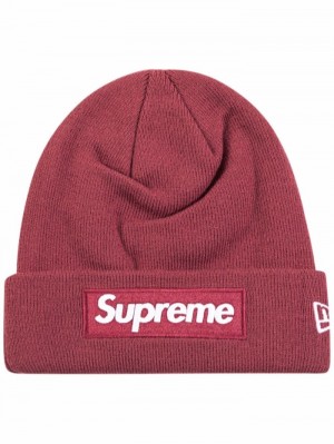 Gorro Supreme X New Era Box Logo De Punto Hombre Marrones Colombia | T2Q-94755