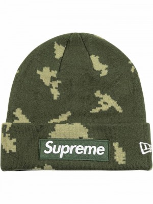 Gorro Supreme X New Era Box Logo Hombre Verde Colombia | S1M-49429