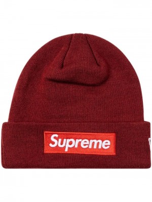 Gorro Supreme X New Era Box Logo Hombre Rojas Colombia | N0I-74507