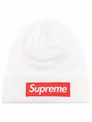 Gorro Supreme X New Era Box Logo Mujer Blancas Colombia | D5C-68138