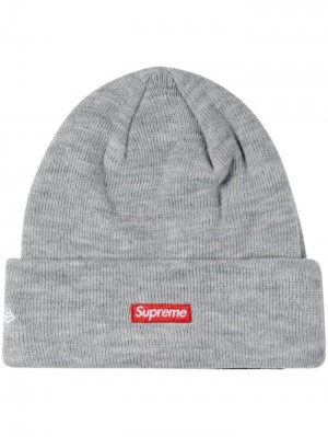 Gorro Supreme X New Era S Logo De Punto Hombre Gris Colombia | D9A-71892