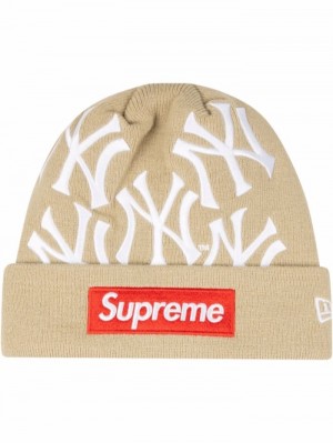 Gorro Supreme X New York Yankees X Era Box Logo Hombre Neutrals Colombia | J6F-09697