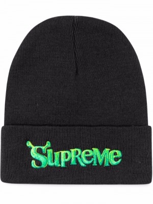 Gorro Supreme X Shrek Logo Hombre Negras Colombia | X2Y-48449