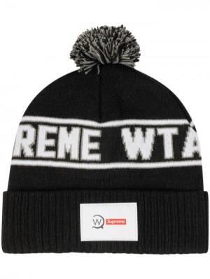 Gorro Supreme X Wtaps Intarsia Logo Mujer Negras Colombia | M6P-53007