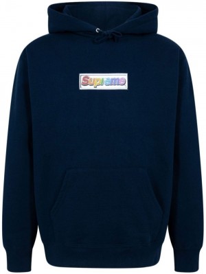 Poleron Supreme Bling Box Logo Hombre Azules Colombia | B2T-96746