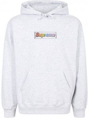 Poleron Supreme Bling Box Logo Hombre Gris Colombia | P4B-78123