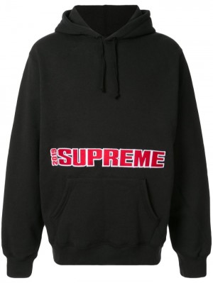 Poleron Supreme Blockbuster Logo Hombre Negras Colombia | V1J-78588