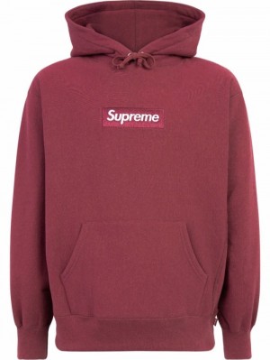 Poleron Supreme Box Logo "Fw 21" Sneakers Mujer Rojas Colombia | I0Z-94476