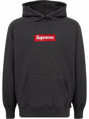 Poleron Supreme Box Logo Mujer Gris Colombia | Q6R-26176