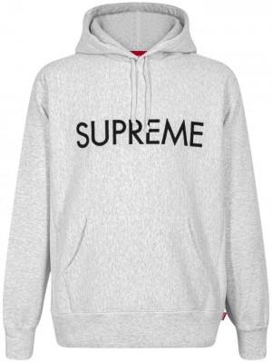 Poleron Supreme Capital Logo Hombre Gris Colombia | G1B-81290