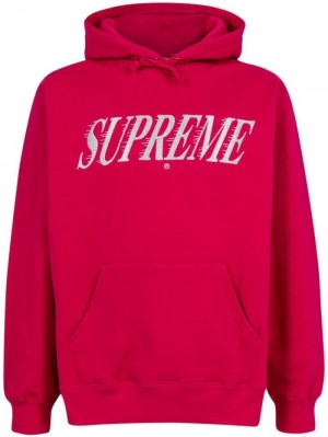 Poleron Supreme Crossover Logo-print Mujer Rojas Colombia | R5Z-10383