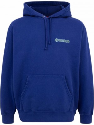 Poleron Supreme Love Logo-print Hombre Azules Colombia | D9K-53121