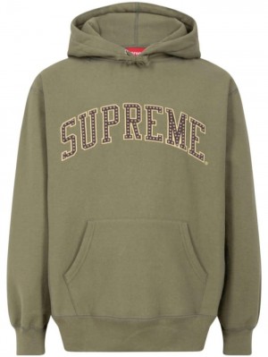 Poleron Supreme Stars Arc Drawstring Hombre Verde Colombia | P1S-24194