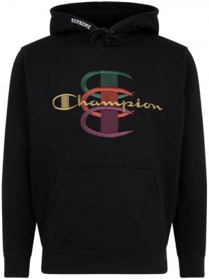 Poleron Supreme X Champion Hombre Negras Colombia | K3Q-59009