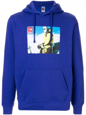 Poleron Supreme X The North Face Photo Sweatshirt Hombre Azules Colombia | I7Q-26909