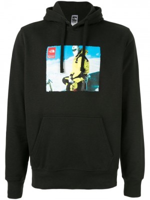 Poleron Supreme X The North Face Photo-print Encapuchado Sweatshirt Hombre Negras Colombia | F4P-42108