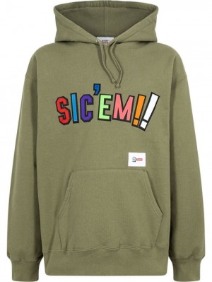 Poleron Supreme X Wtaps Sic'em! Hombre Verde Colombia | M3E-35182