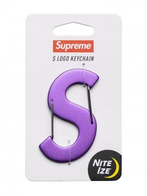 Llaveros Supreme X Nite Ize S Logo Mujer Moradas Colombia | T4Q-91204