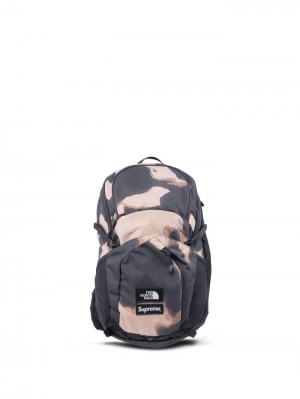 Mochilas Supreme X The North Face Pocon Bleached Denim-print Hombre Negras Colombia | V3E-84033