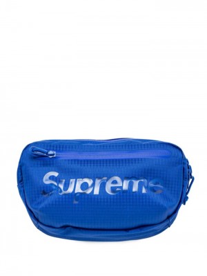 Riñonera Supreme Logo-print Cintura Bag Hombre Azules Colombia | Q1W-00646