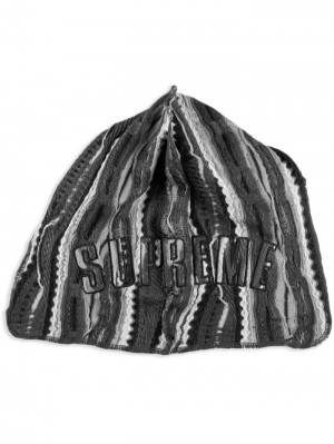 Sombreros Supreme X Coogi De Punto Durag Hombre Negras Gris Colombia | I1Z-49582